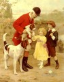 Los Huntsman Pet niños idílicos Arthur John Elsley pet kids